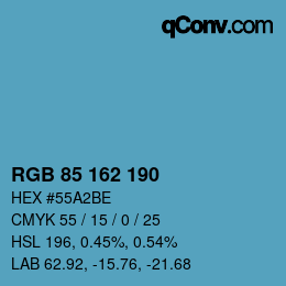 Color code: RGB 85 162 190 | qconv.com