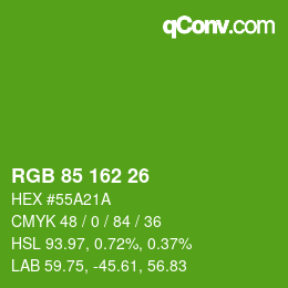 Color code: RGB 85 162 26 | qconv.com