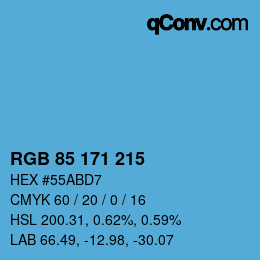 カラーコード: RGB 85 171 215 | qconv.com