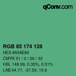 Color code: RGB 85 174 128 | qconv.com