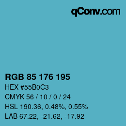 Color code: RGB 85 176 195 | qconv.com