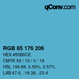 Color code: RGB 85 176 206 | qconv.com