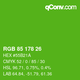 Color code: RGB 85 178 26 | qconv.com