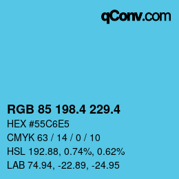 カラーコード: RGB 85 198.4 229.4 | qconv.com