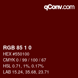 カラーコード: RGB 85 1 0 | qconv.com