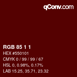 Color code: RGB 85 1 1 | qconv.com
