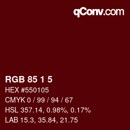 Color code: RGB 85 1 5 | qconv.com