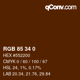 Color code: RGB 85 34 0 | qconv.com