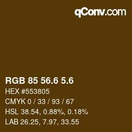カラーコード: RGB 85 56.6 5.6 | qconv.com