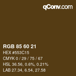 Color code: RGB 85 60 21 | qconv.com
