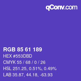 Código de color: RGB 85 61 189 | qconv.com