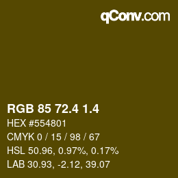カラーコード: RGB 85 72.4 1.4 | qconv.com