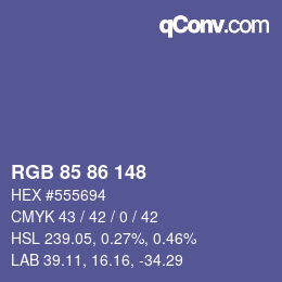 Color code: RGB 85 86 148 | qconv.com