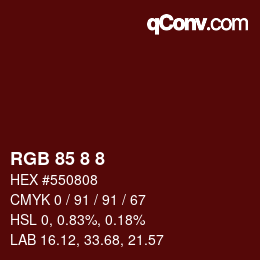 Farbcode: RGB 85 8 8 | qconv.com
