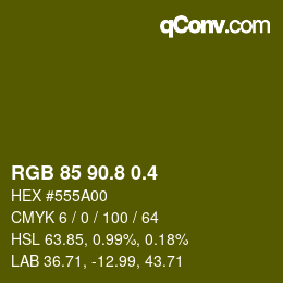 カラーコード: RGB 85 90.8 0.4 | qconv.com