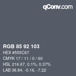 カラーコード: RGB 85 92 103 | qconv.com