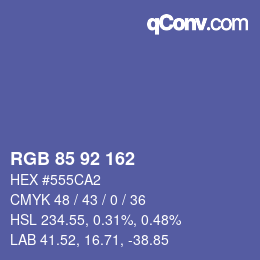 Color code: RGB 85 92 162 | qconv.com
