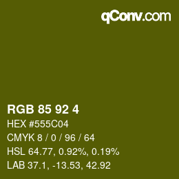 カラーコード: RGB 85 92 4 | qconv.com