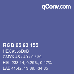 Farbcode: RGB 85 93 155 | qconv.com