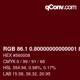 カラーコード: RGB 86.1 0.80000000000001 8 | qconv.com