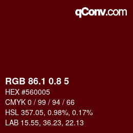 Color code: RGB 86.1 0.8 5 | qconv.com