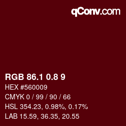 カラーコード: RGB 86.1 0.8 9 | qconv.com