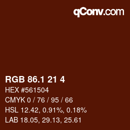 カラーコード: RGB 86.1 21 4 | qconv.com