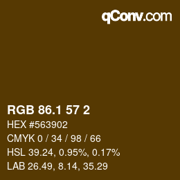 カラーコード: RGB 86.1 57 2 | qconv.com