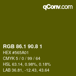 カラーコード: RGB 86.1 90.8 1 | qconv.com