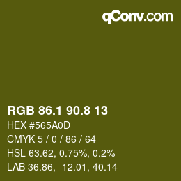 Color code: RGB 86.1 90.8 13 | qconv.com