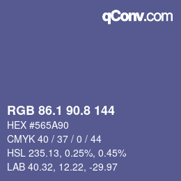 Color code: RGB 86.1 90.8 144 | qconv.com