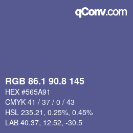 Color code: RGB 86.1 90.8 145 | qconv.com