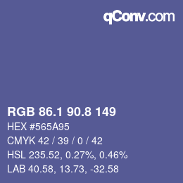 Color code: RGB 86.1 90.8 149 | qconv.com