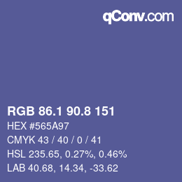 Color code: RGB 86.1 90.8 151 | qconv.com