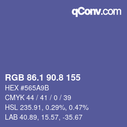 Color code: RGB 86.1 90.8 155 | qconv.com