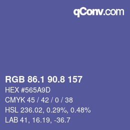 Color code: RGB 86.1 90.8 157 | qconv.com