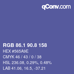 Color code: RGB 86.1 90.8 158 | qconv.com