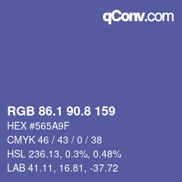 Farbcode: RGB 86.1 90.8 159 | qconv.com
