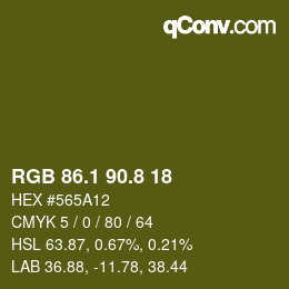 Color code: RGB 86.1 90.8 18 | qconv.com