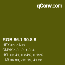 カラーコード: RGB 86.1 90.8 8 | qconv.com