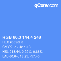 カラーコード: RGB 86.3 144.4 248 | qconv.com