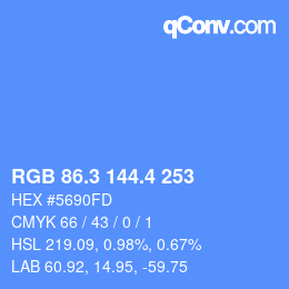 カラーコード: RGB 86.3 144.4 253 | qconv.com