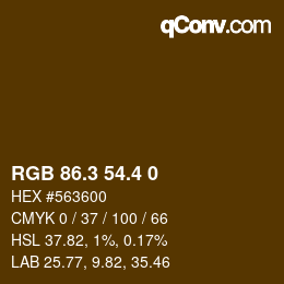 カラーコード: RGB 86.3 54.4 0 | qconv.com