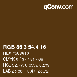 カラーコード: RGB 86.3 54.4 16 | qconv.com