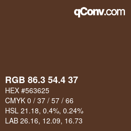 カラーコード: RGB 86.3 54.4 37 | qconv.com