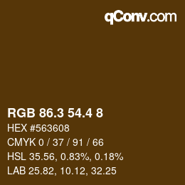 カラーコード: RGB 86.3 54.4 8 | qconv.com