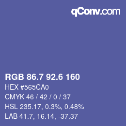 カラーコード: RGB 86.7 92.6 160 | qconv.com