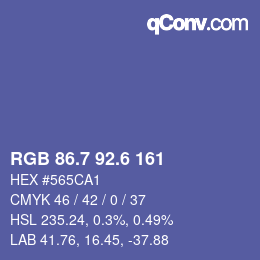 カラーコード: RGB 86.7 92.6 161 | qconv.com