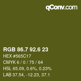 カラーコード: RGB 86.7 92.6 23 | qconv.com