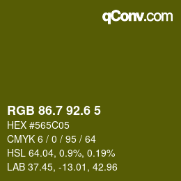 カラーコード: RGB 86.7 92.6 5 | qconv.com
